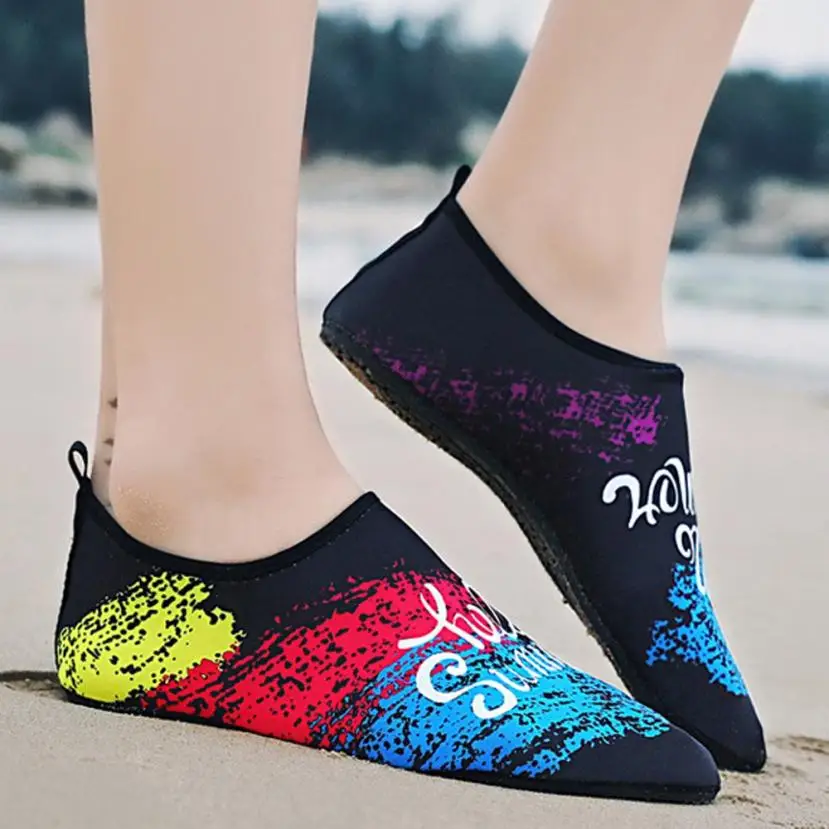 

Womens Mens Water Shoes Barefoot Quick-Dry Aqua Socks Beach Swim Surf Exercise Aqua Shoes Mixed Colors 0806