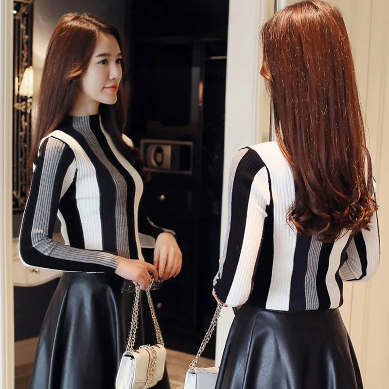 BOBOKATEER turtleneck sweater women sweaters fashion 2018 women sueter mujer pull femme hiver pullover christmas sweater striped BOBOKATEER turtleneck sweater women sweaters fashion 2018 women sueter mujer pull femme hiver pullover christmas sweater striped