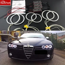 HochiTech WHITE 6000K CCFL Headlight Halo Angel Demon Eyes Kit angel eyes light for Alfa Romeo 159 2005-2011