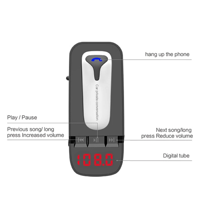 المزدوج USB 5 V/3.1A شاحن سيارة بلوتوث 4.2 سماعة FM الارسال MP3 لاعب مع Led عرض سيارة الهاتف شاحن
