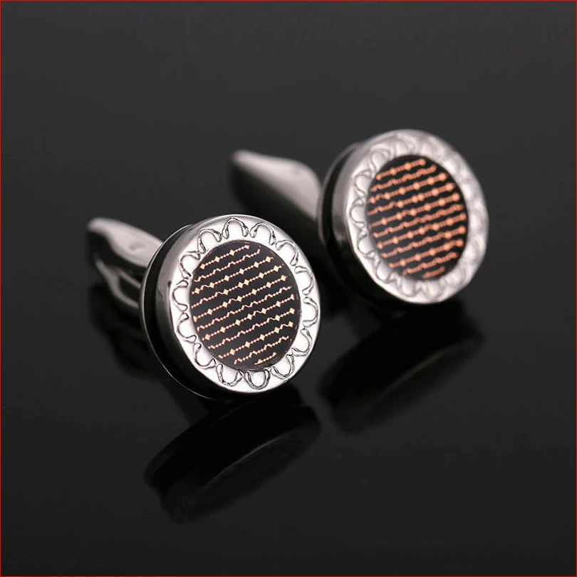 

Men's Business French cufflinks Father's Day top grade gift shirt cuff nail with PU crocodile cufflinks gift box