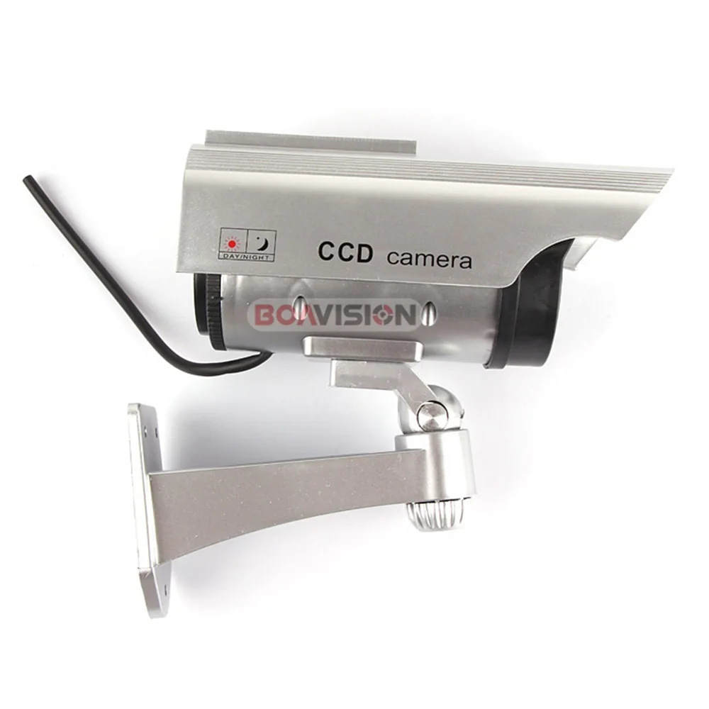 Solar gun type monitors Security Use Real Looking Dummy Fake CCTV Camera Security Camera with Solar gun type monitors Security Use Real Looking Dummy Fake CCTV Camera Security Camera with