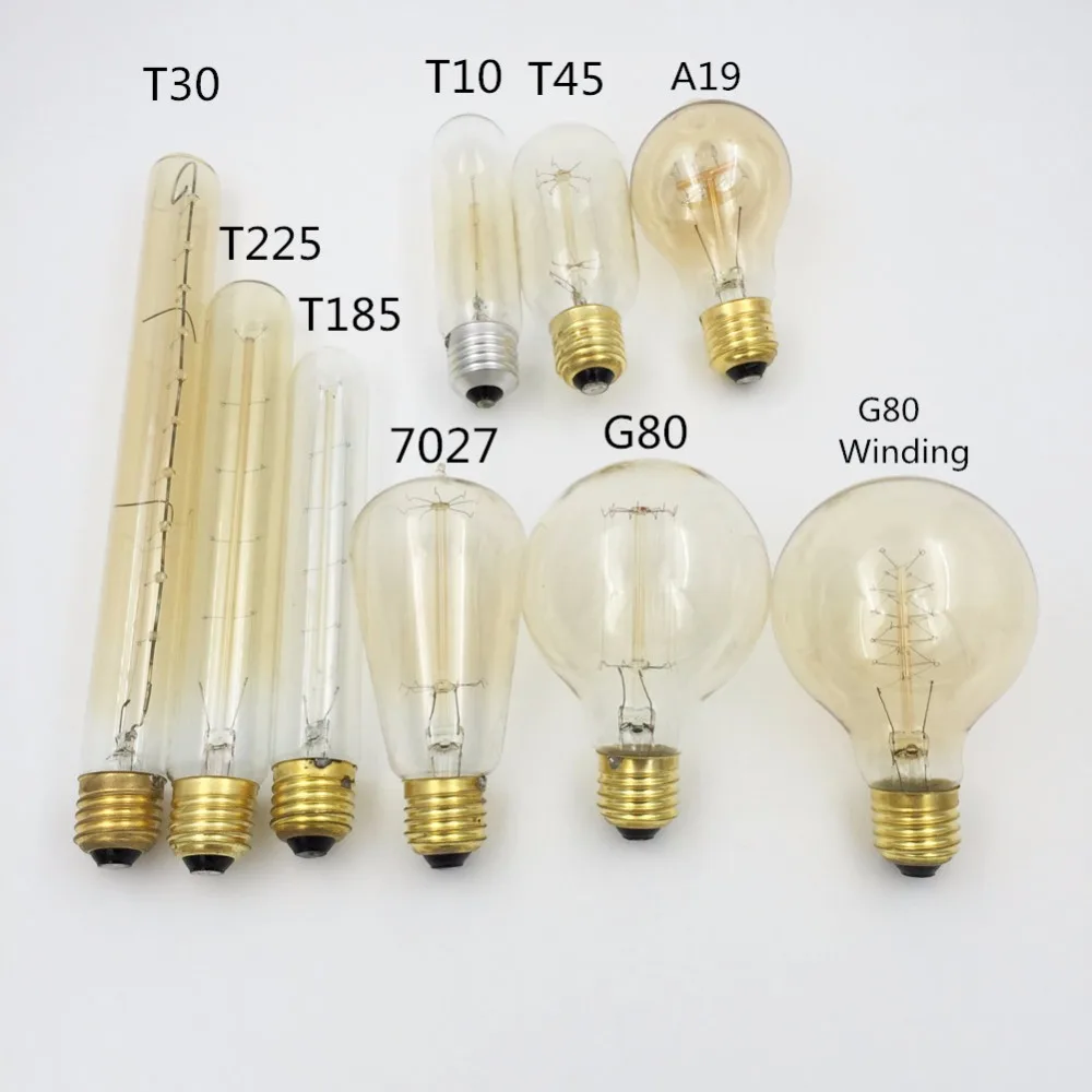 Antique Retro Vintage 40W 220V Edison Bulb E27 ...