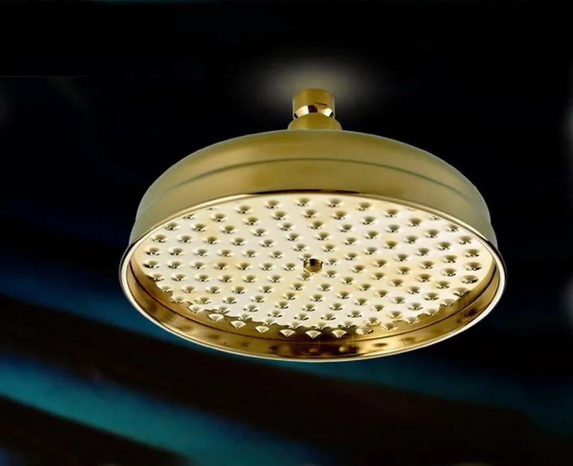 Аксессуары для ванной комнаты 8 дюймов круглая Золотая латунная душевая головка Wsh050 - Цвет: Gold