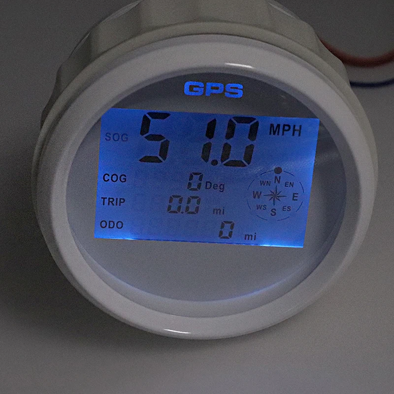 85 мм Цифровой GPS Спидометр для автомобиля лодочный одометр 0 999 узлов км/ч миль/ч