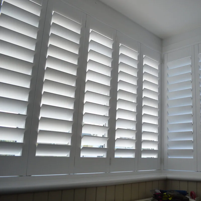 Direct European style wooden blinds perforation free sliding door