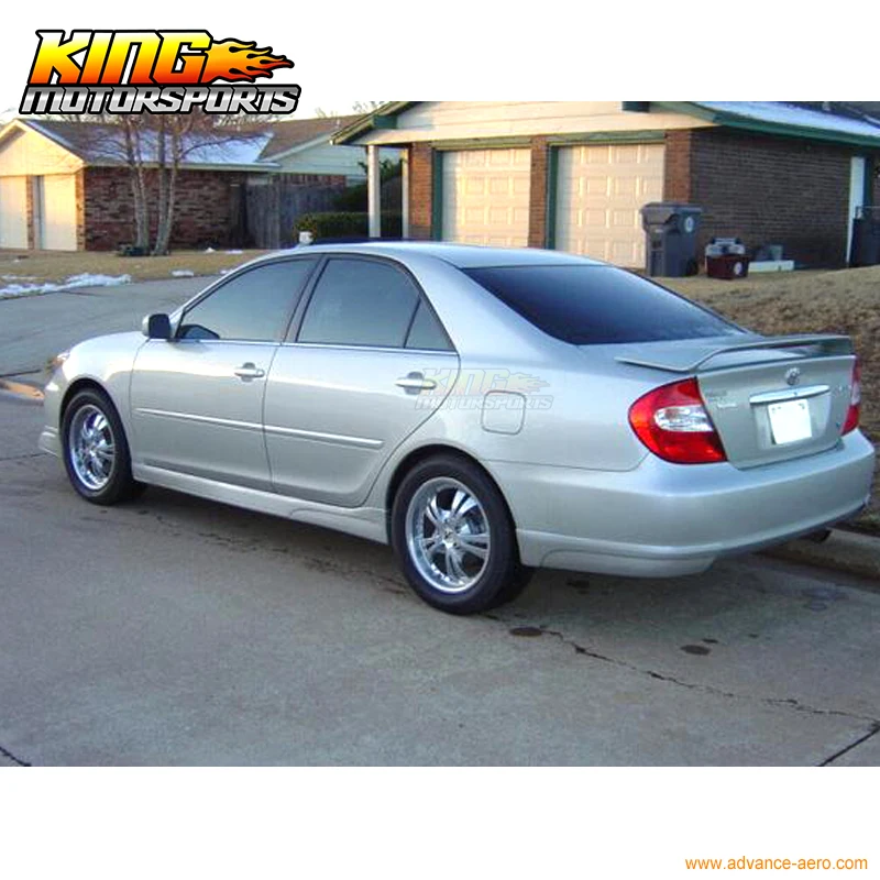 Для 2002 2003 Vip стиль черный поли уретан боковые юбки пара для Toyota Camry