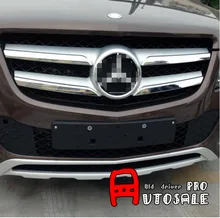 Per Mercedes-Benz GLK-Class X204 2013 2014 2015 Lucido ABS del Bicromato di Potassio Anteriore Centro Griglia Griglia Stripscover trim