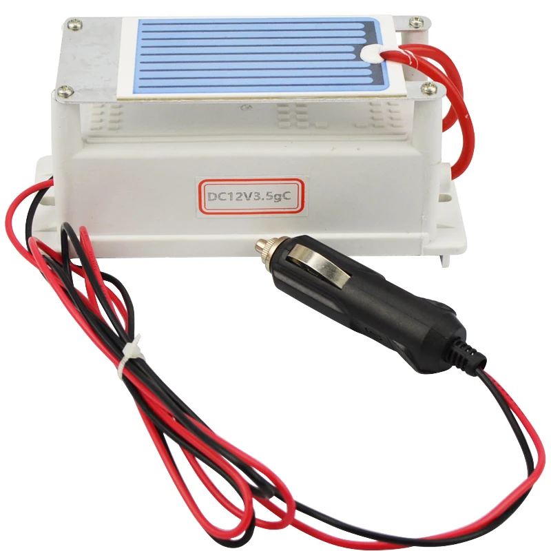Comprar Generador de ozono portátil de alta calidad dc12v 3.5 g h ozonizador coche aire purificador ozono Esterilizadores placa de cerámica