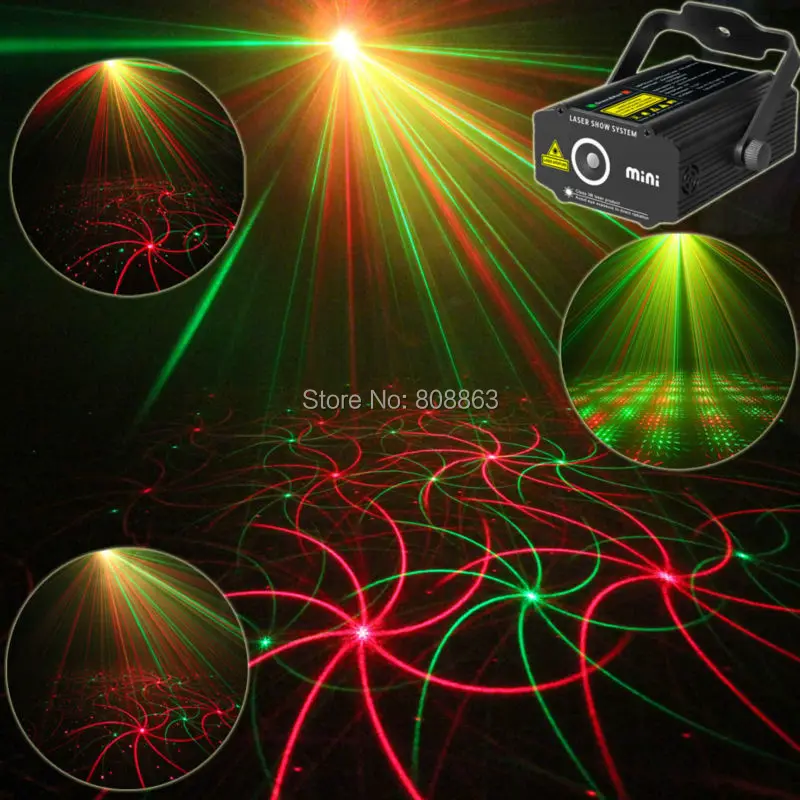2013 New Version Mini 2in1 Effect R G Audio Circle Whirlwind Laser Projector Stage Disco DJ