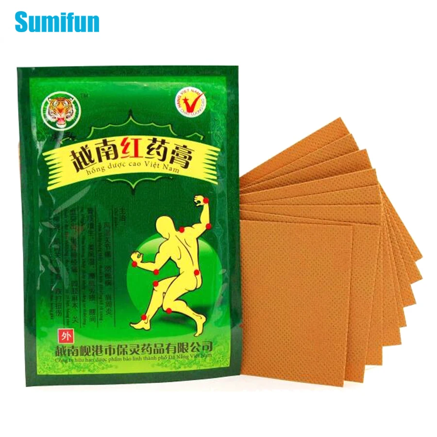 Sumifun 16 шт. вьетнамский красный тигр штукатурка для хронической боли в спине