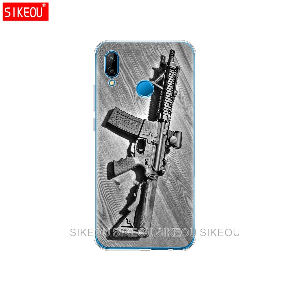 Силиконовый чехол для телефона Huawei P20 P7 P8 P9 P10 Lite Plus Pro 2017 p smart 2018 винтовки AR 15