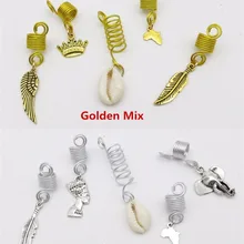 5 шт./упак. Золотой/Серебряный спираль талисманы коса для волос dread дредлок бусины зажимы манжеты ювелирные изделия кольца аксессуары