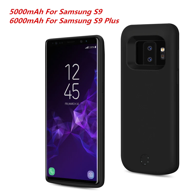 6000 мА/ч внешний аккумулятор для samsung Galaxy S9 Plus, чехол для зарядки батареи s 5000 мА/ч, чехол для внешней зарядки для samsung S9, чехол для аккумулятора