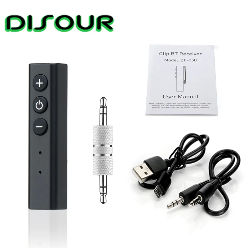 

DISOUR 5.0 Bluetooth Receiver Adapter Portable 3.5mm AUX Mini Stereo A2DP Wireless Adapter Car Kit Transmitter For Headphone Car