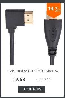 Кабель HDMI видео кабели Золото 1080 P кабель со штыревыми соединителями на обоих концах для подключения конвертер под углом 90 градусов друг к другу поворот вправо/левой HDMI кабель 0,5 м для ТВ коробка PS3