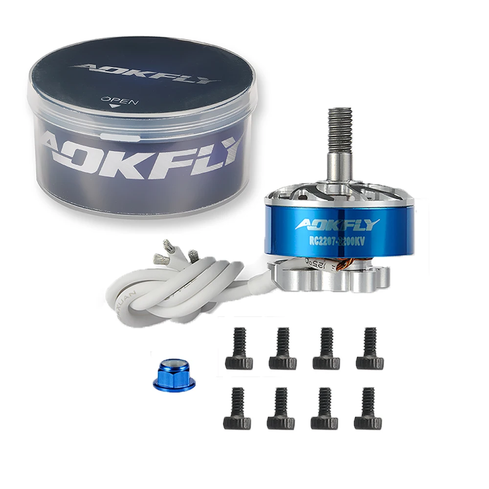 1 шт. AOKFLY 2207 двигатель 2200KV 2600KV CW RC бесщеточные двигатели 3-4S для QAV 210 220 250 3 5 ~ 6 мм