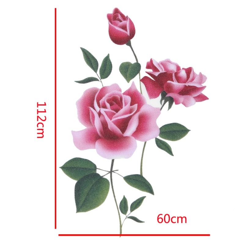 Bunga Mawar Flower Wall Stickers Home Decor Living Room
