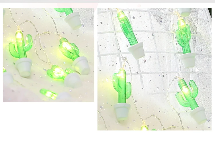 20 светодиодный фея Кактус в горшке растения Солнечная Мощность Строка свет Luminaria 5 м светодиодный Декор для Рождественский Венок Свадебные