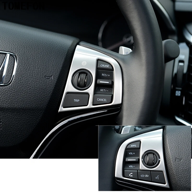 Abs Chrome Car Steering Wheel Button Knob Trim Cover Abs Sticker Low Allocation As Picture For Honda Urv Ur V 2107 Interior Mouldings Aliexpress