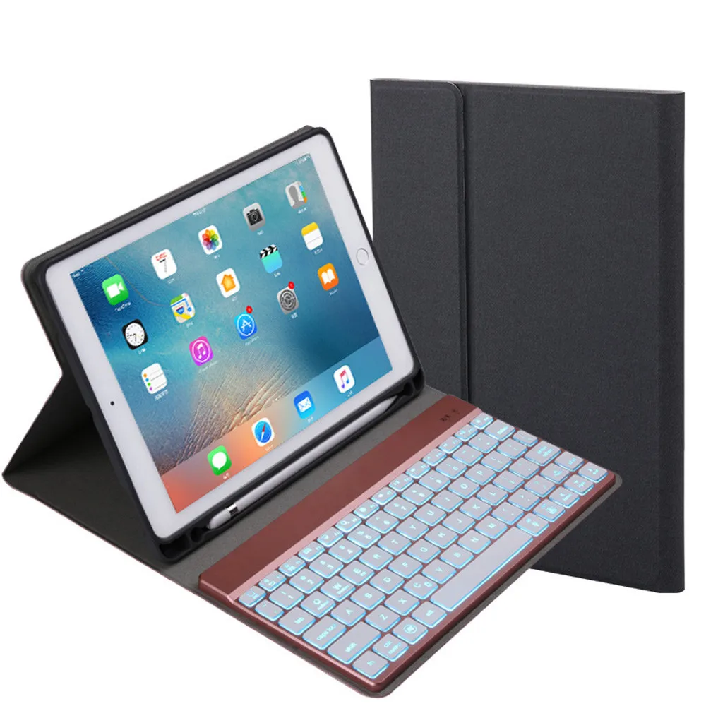 

Detachable Keyboard 7-Color Backlight tablet protective Case Smart Cover Foror iPad PRO 10.5 inch new A30