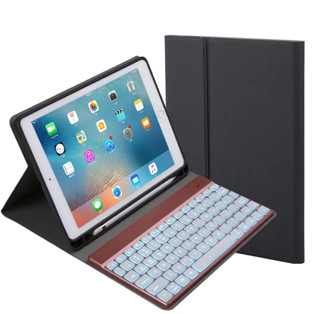 Best Offers Detachable Keyboard 7-Color Backlight tablet protective Case Smart Cover Foror iPad PRO 10.5 inch new A30