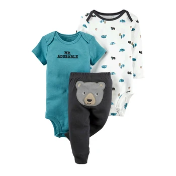 

2020 New Limited Fashion Cotton Woolen Summer Girls Children Clothing Sets Baby Number Pieces Trousers Suit Standard Shipping