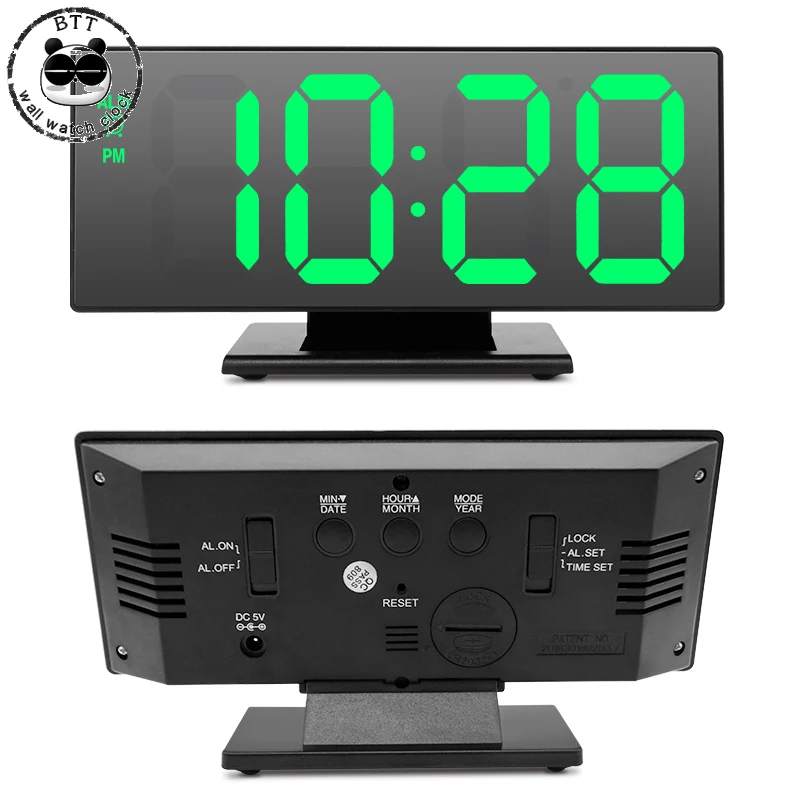 Best LED Desktop Alarm Clocks Electronic Watch Table Temperature Display Multifunction Snooze Night Large Number Display Alarm Clock
