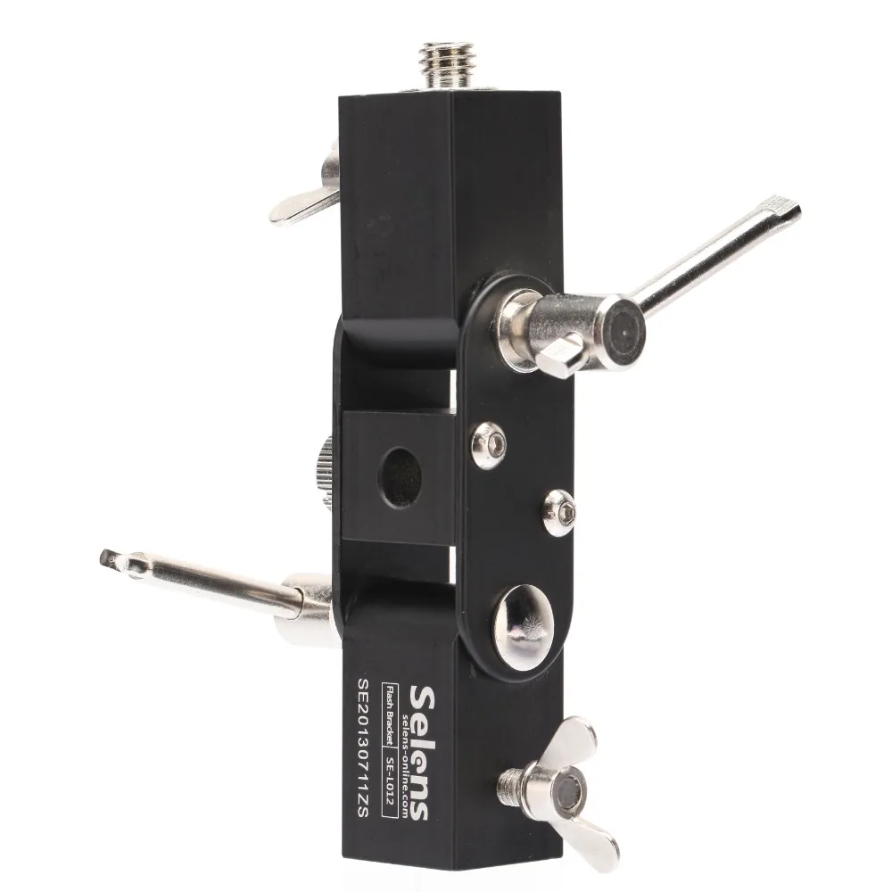 Selens SE-L012 Flash Shoe bracket Speedlite Umbrella Holder Light Stand screw mount L Bracket Fotog