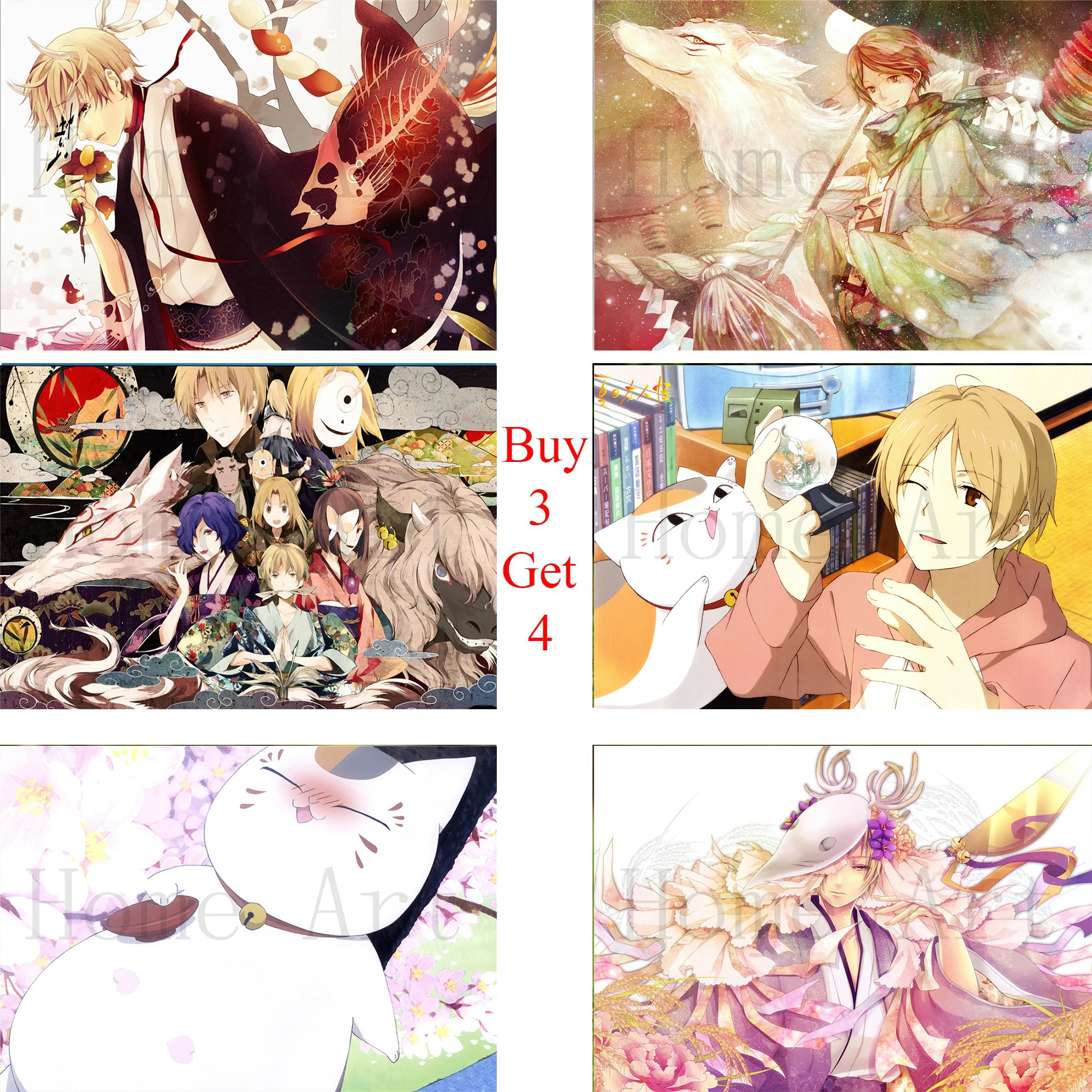 

Natsume's Book of Friends Poster Clear Image Wall Stickers Home Decoration High Quality Prints White Coated Paper