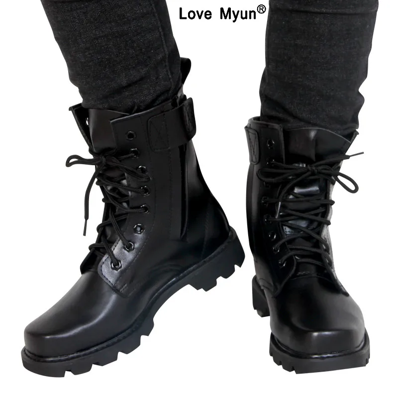 

Fashion Army Genuine leather Boots Men Military Boots Tactical Combat Boots Waterproof Summer/Winter Desert Boots Size 35-46 569