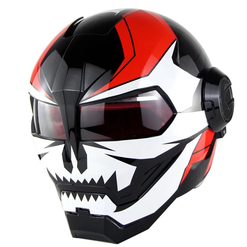 Hot Black MASEI IRONMAN Iron Man motorcycle helmet half open face moto