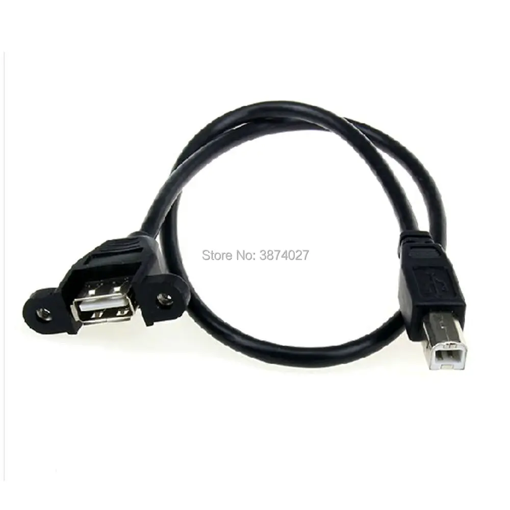 Переходник с USB A мама на B папа 2 0 кабель для монтажа панели 30 см/50 см/100 см|Кабели USB|