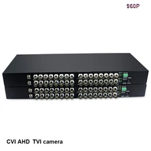 32CH AHD CVI TVI волоконно-оптический al конвертер 720P 960P видео RS485 волоконно-оптический передатчик приемник Поддержка Hikvision dahua камеры