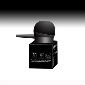 

2020 New Product Hair Building Fibers Applicator Powder Pump Black Color Fiber Hair Care Beauty Tools With Free Comb