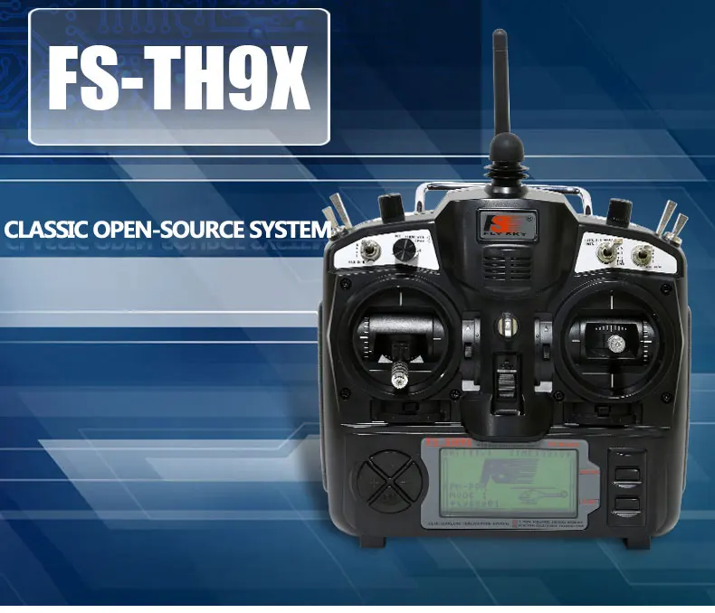 

100%original flysky FS-THX9X Upgrade FS-TH9X-B Remote Control 2.4G 9CH RADIO TH9X Transmitter & R9B Receiver with LCD
