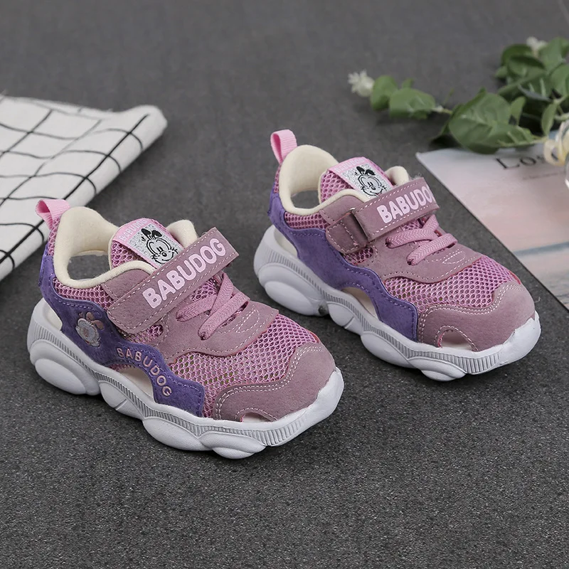 ZYJ Kids Summer Sport Shoes Boys Girls Closed Toe Sandals Cartoon Anti Slip Leather Hook & Loop Mesh Baby Beach Sandal Shoes (20)