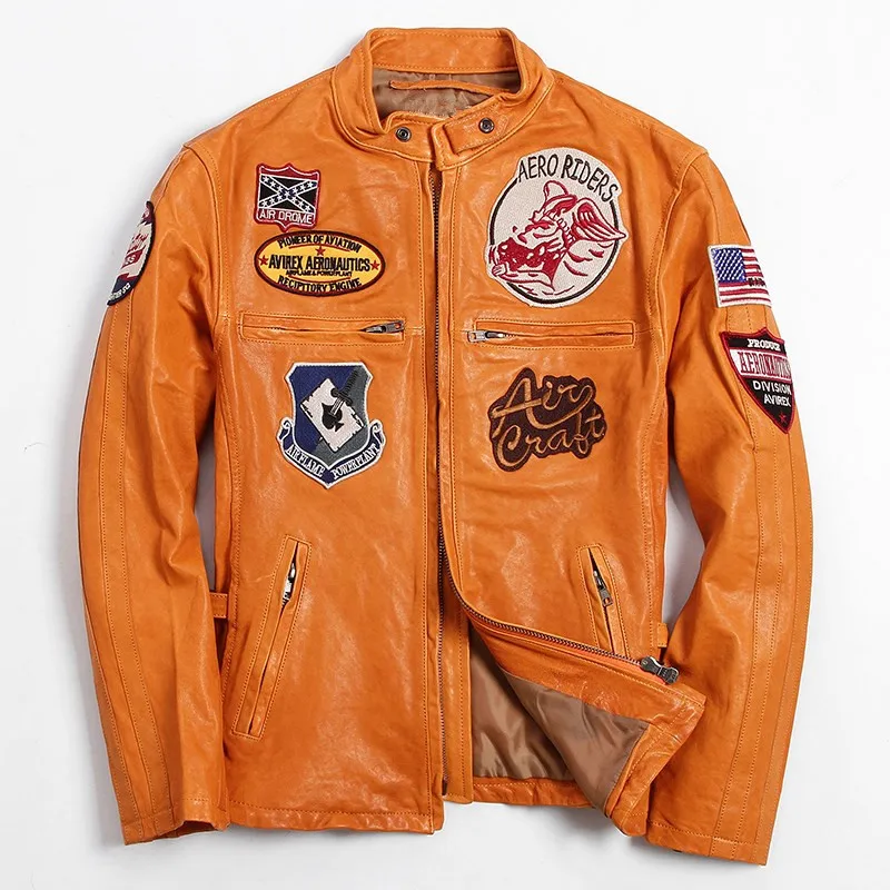 Harley Fit Véritable Équitation De Plus Montant yellow Motard Col Slim Quetsche En Manteau Hommes Black Veste Cuir Taille Xxxl Mouton Peau Jaune LUzMVGqSp