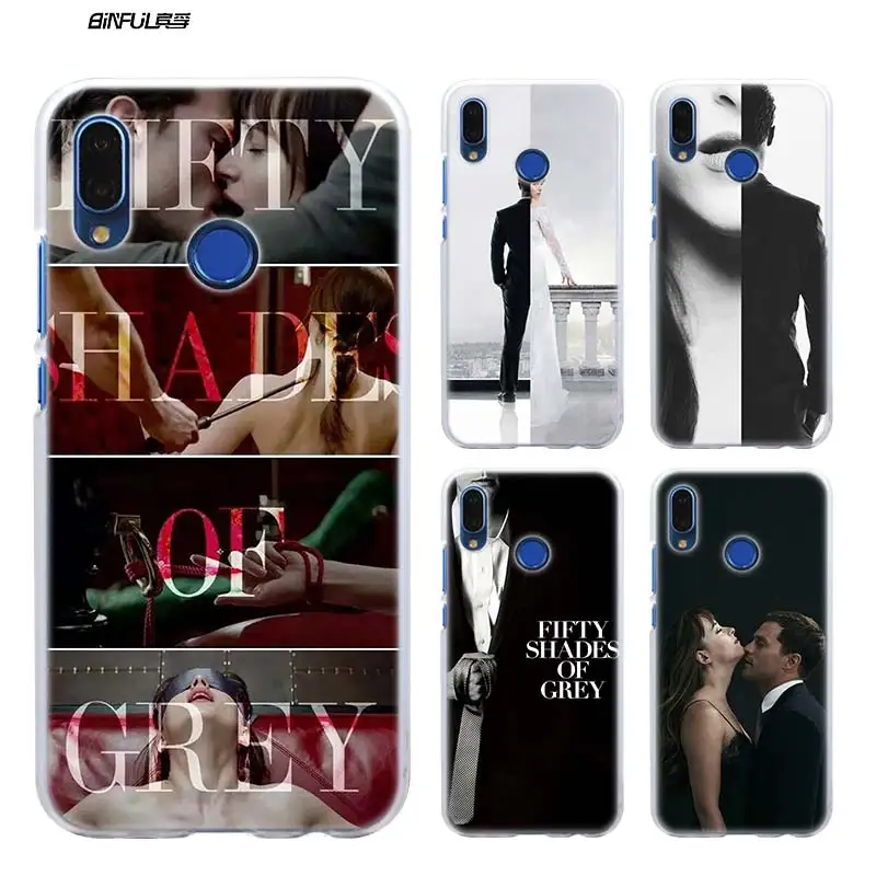 

Case for Huawei P20 P Smart 2019 Nova 4 3i P30 P10 P9 P8 lite Pro Mini 2017 Clear Hard Phone Coque Cover Fifty Shades of Grey