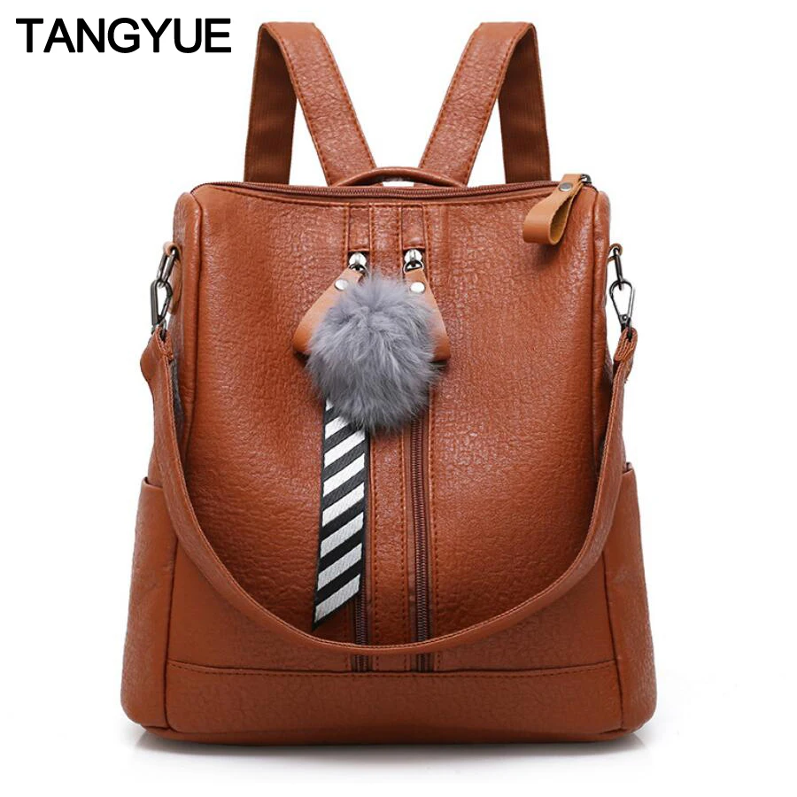 

Women's Backpack Female Leather Back Pack Shoulder Bag Travel Feminina Women Backpack Schoolbag for Girl Bagpack sac a dos femme