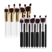Hot sale 10 Pcs Professional Makeup Brush Set Powder Eyeshadow Foundation Brush Cosmetic Tool Kits pincel maquiagem Free Ship