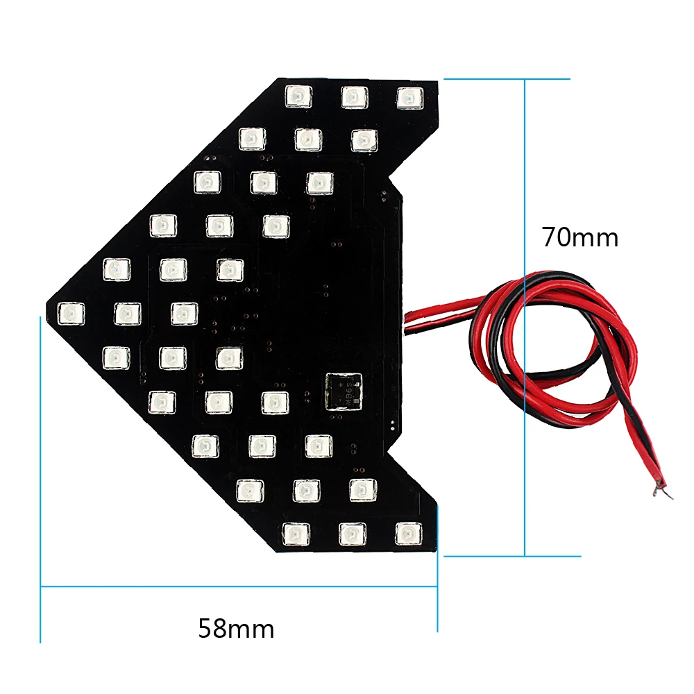 2 шт. Автомобильный светодиодный индикаторы поворота боковое зеркало в форме стрелки Поворотная сигнальная лампа автоматическая светодиодная панель источник света 33 SMD автостайлинг