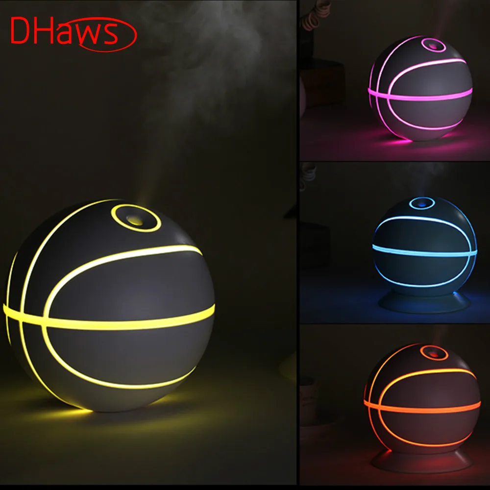 

DHaws Creative Basketball Humidifier Ultrasonic Mini Air Aromatherapy Diffuser with LED Light for Home Car USB Air Humidifier