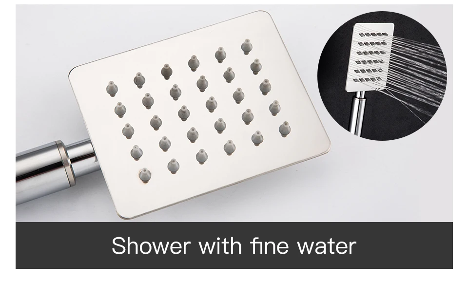 GAPPO Bath Shower Sprayer Hand Hold Stainless Steel Shower Head SPA Pressurize Rainfall Bathroom Water Flow Shower Head