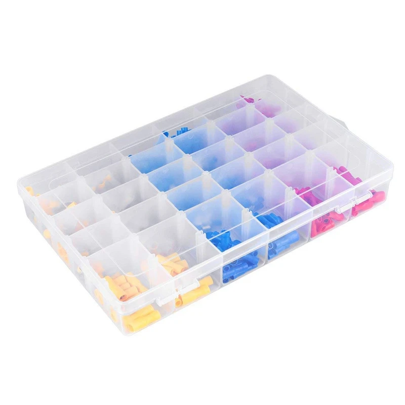 480Pcs Terminals Connector Spade Set Assorted Insulated Electrical Wiring Wire Terminal Crimp Connector Kit Butt Spade Sets 1