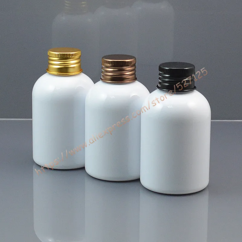 100ml pearl white PET bottle with many colors aluminum lid(screw thread).essential oil/liquid/moisturizer/facial water container | Красота и