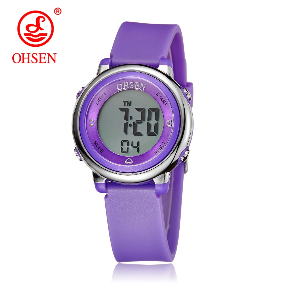 Часы OHSEN Jelly Candy женские водонепроницаемые цифровые спортивные часы 50 м для улицы