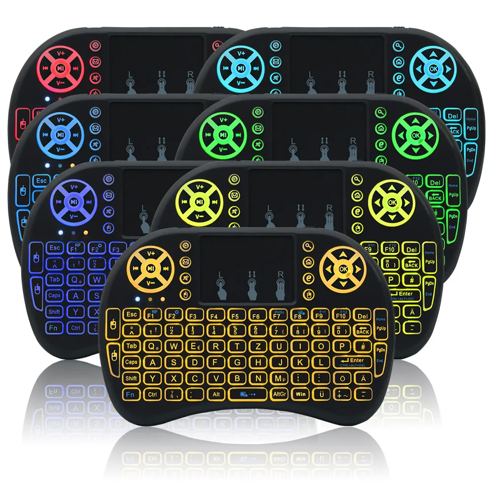 

ChonChow 7 Color Backlit i8 Mini Computer keyboard 2.4ghz German Language Wireless Keyboards For Android Smart TV and Windows PC