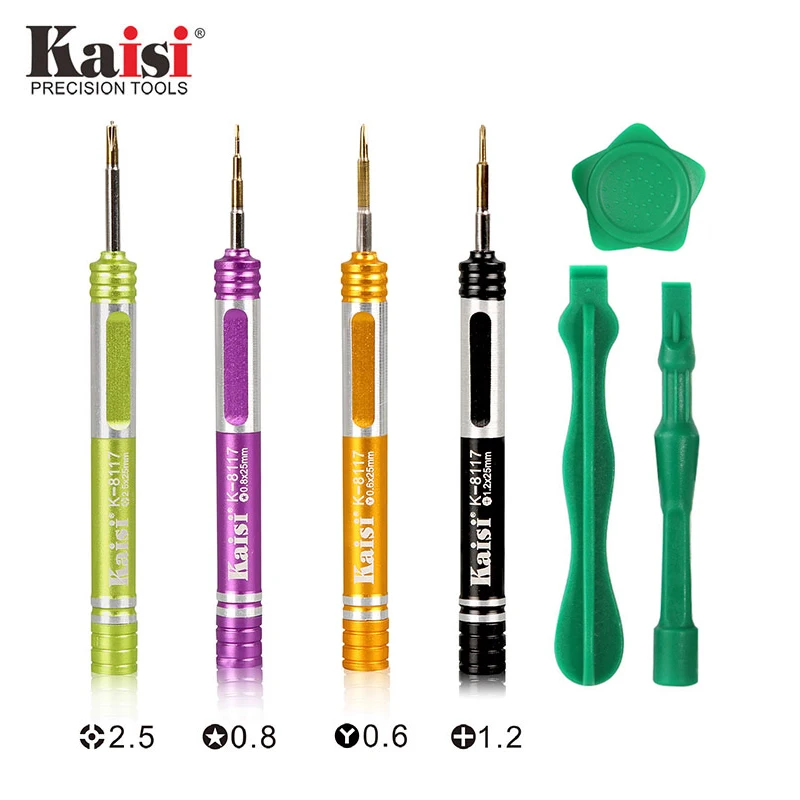 

Kaisi Precision Magnetic Screwdriver Multifunctional Repair Tools For iPhone 6 7 8 with Prying & Opening Tool K-8117 7in1