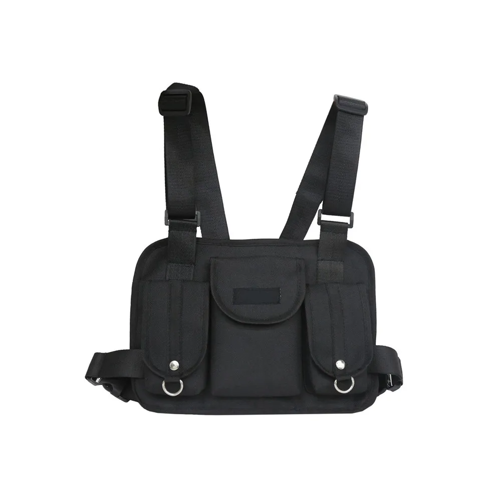 

Fashion Chest Rig Waist Bag Hip Hop Street Wear Functional Tactical Chest Bag 4 Colors Portable Shoulder Bags Black Camo
